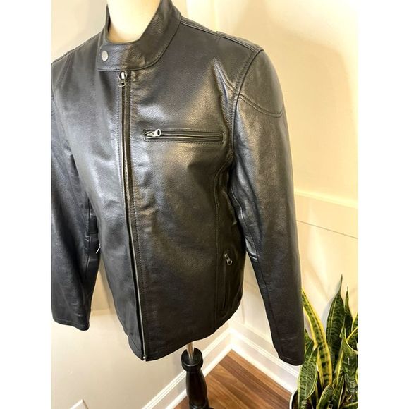 Black Other - Men’s Black Leather Jacket